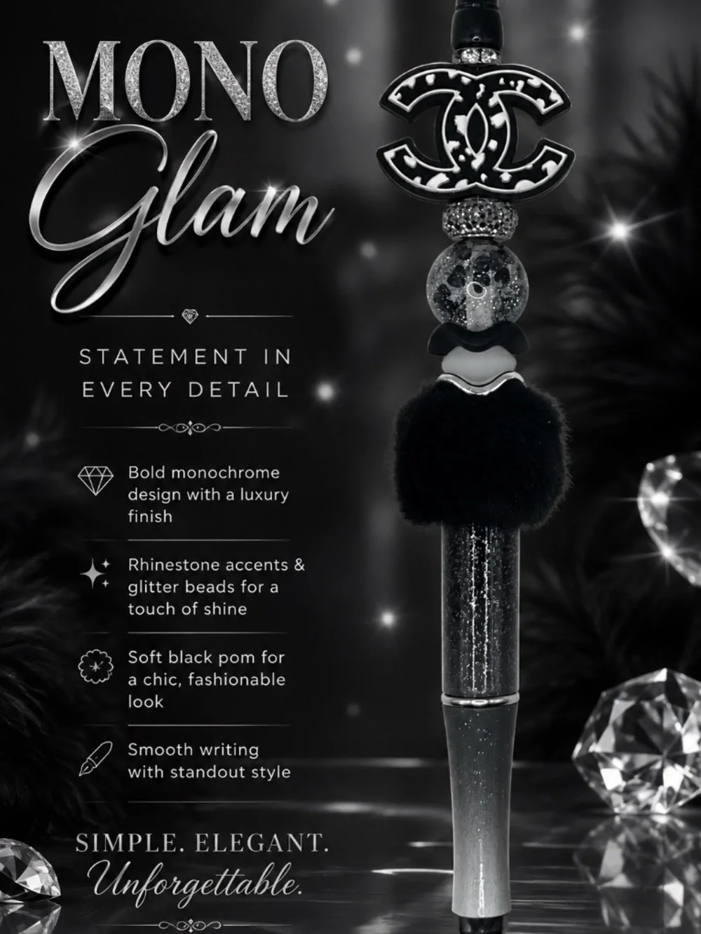 Monochrome Glam Pen